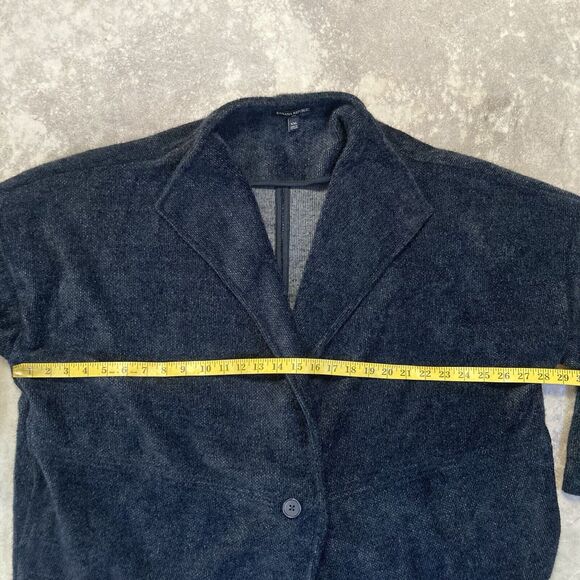 Banana Republic Jacket Womens XXL Gray Textured Cocoon Eyelash Pockets - Picture 2 of 8